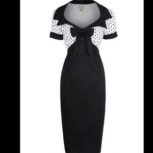 Laney Black Cotton Wiggle Dress